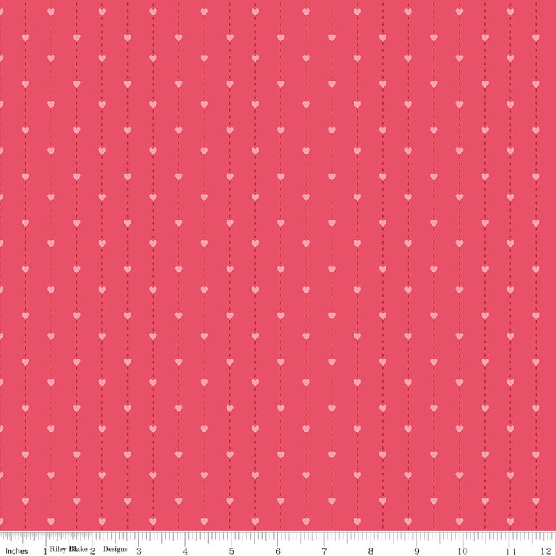 Sew in Love - Stripes - Pink - Yardage