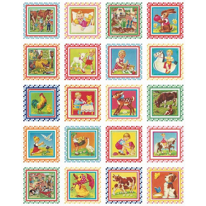 Always in Season Happy Times P15113 Panel - Riley Blake Designs - Vintage Patchwork - Quilting Cotton Fabric