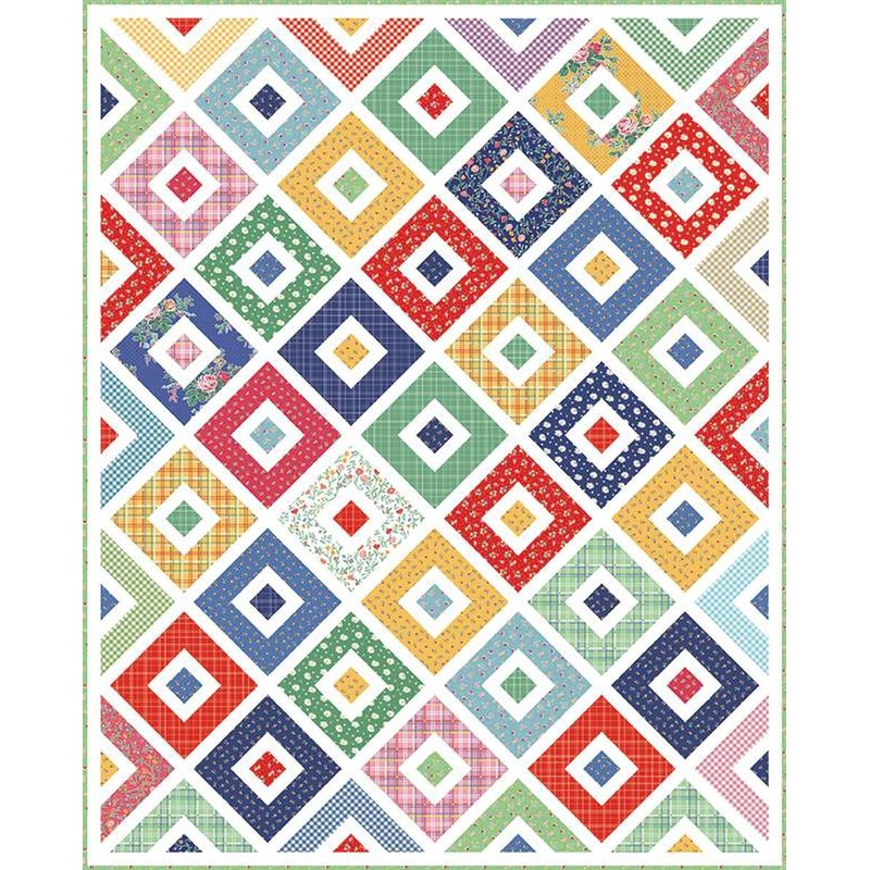 SALE Four Square Quilt PATTERN P205 - American Jane Patterns - Riley Blake Designs - INSTRUCTIONS Only - Rolie Polie Friendly