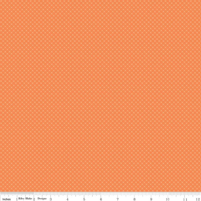 SALE Orange Kisses Tone on Tone - Riley Blake Designs - Basic Coordinate - Quilting Cotton Fabric