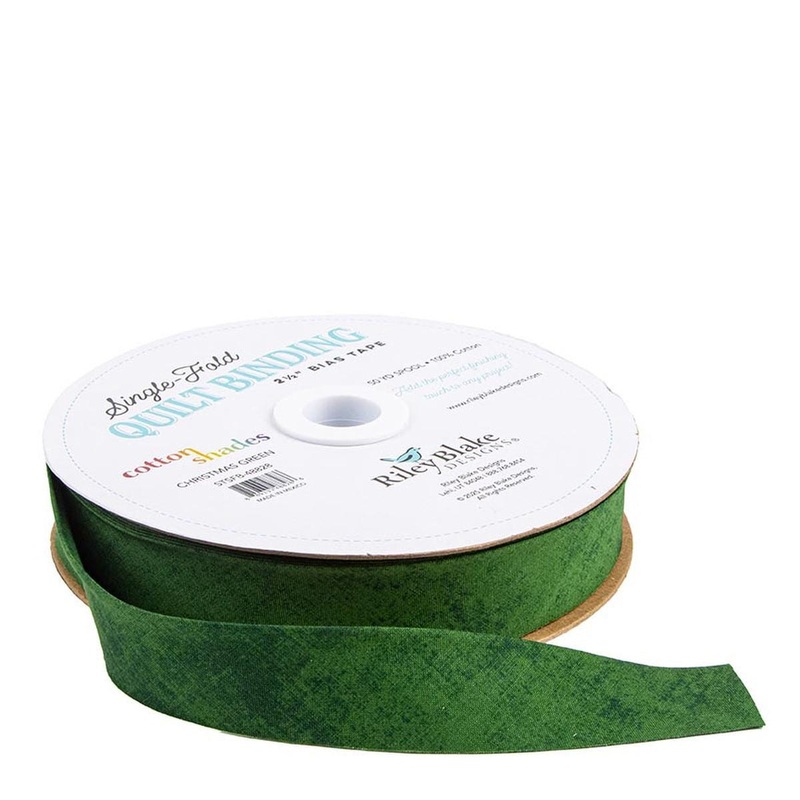 SALE Single-Fold Quilt Binding Shade STSFB-48828 Christmas Green - Riley Blake Designs - 2 1/2" Bias Binding - by the yard