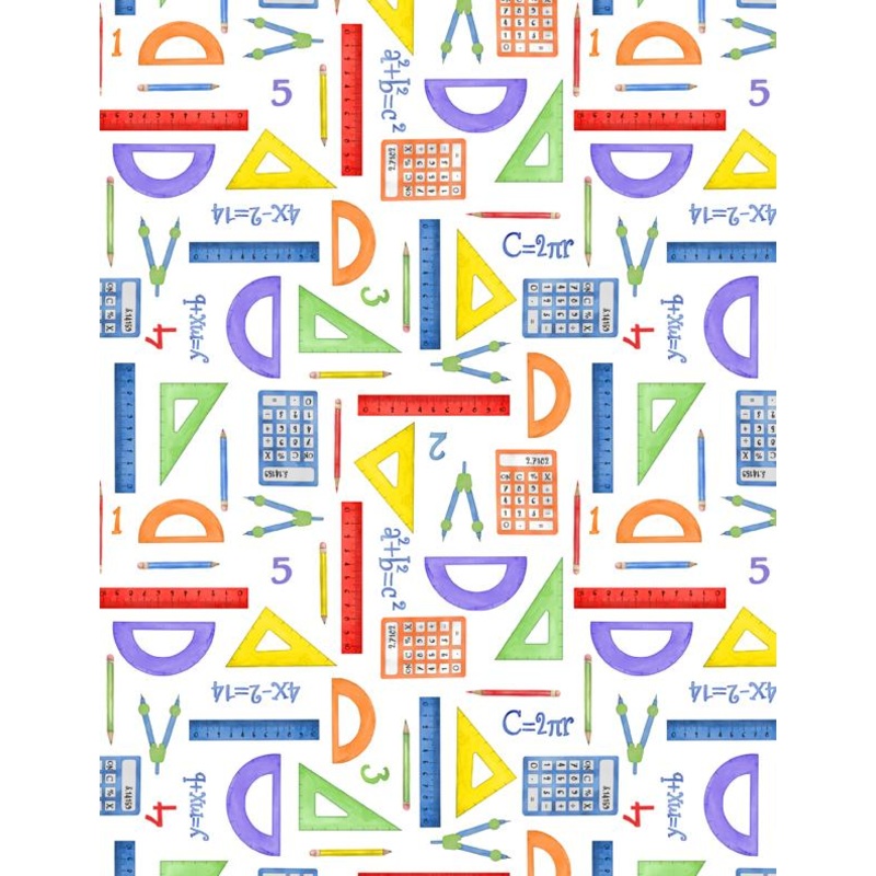 School is Cool: White Math Supplies