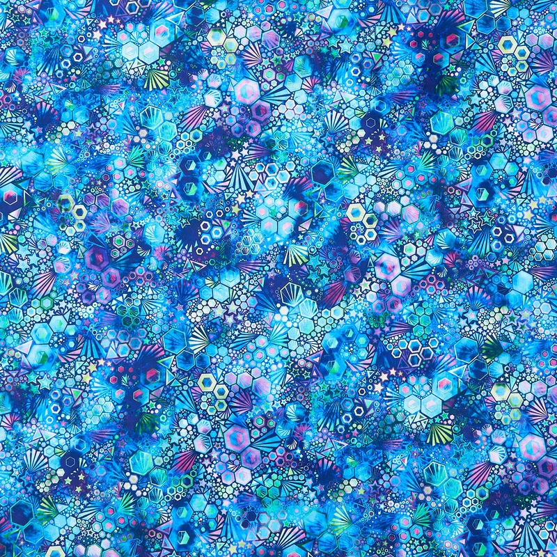 Phantasma Wide - Geometric Pacific Yardage