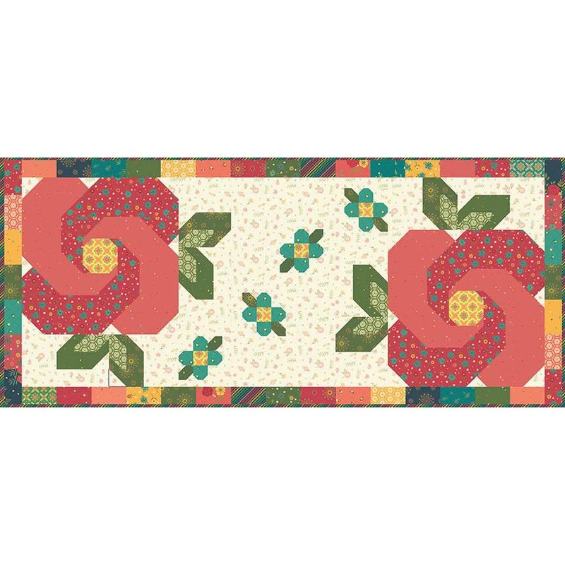 SALE Rose Garden Runner PATTERN P154 - Heather Peterson - Riley Blake Designs - INSTRUCTIONS Only - Pieced Two Layout Options
