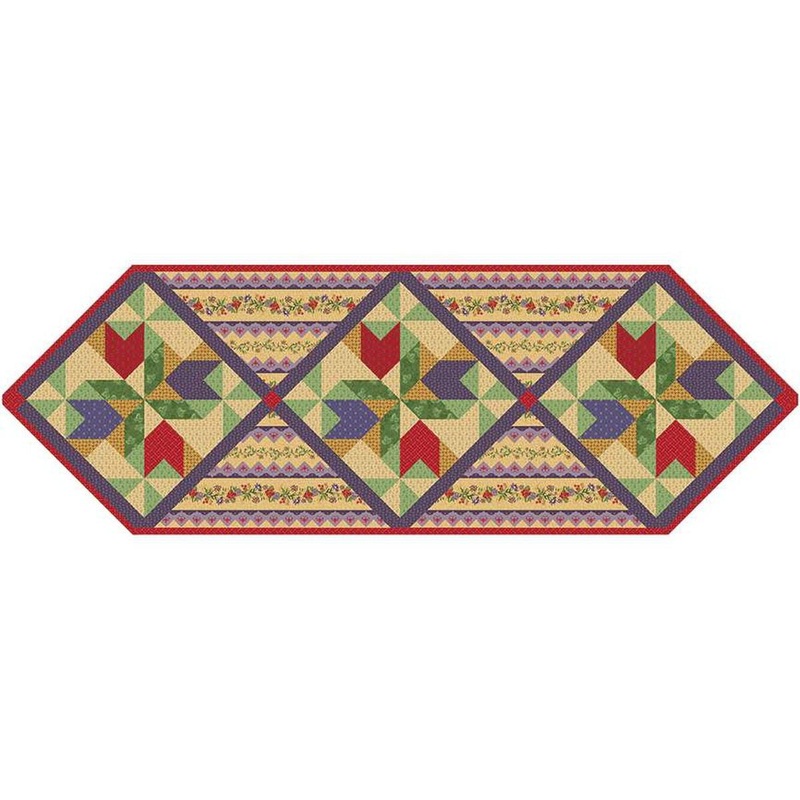 SALE Wind Blown Table Runner PATTERN P218 - Calico Patch Designs - Riley Blake Designs - Instructions Only - Pieced Tulip