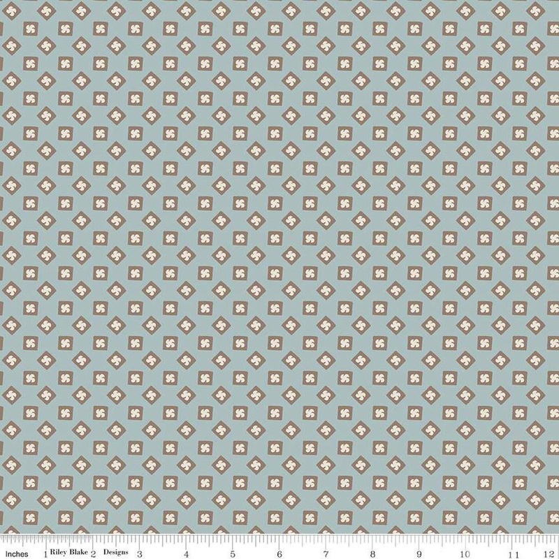 SALE Mansfield Park C15192 William - Riley Blake Designs - Jane Austen Squares Shapes - Quilting Cotton Fabric - Licensed Product