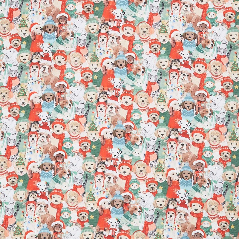 Santa Paws - Posing Pets Multi Yardage