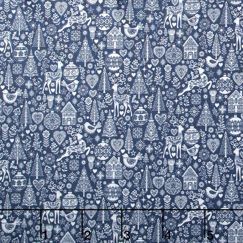 Scandi - Christmas Grey Yardage