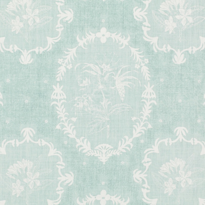 1.1 Yards Raoul Textiles Cameo Robin's Egg Decorator Fabric