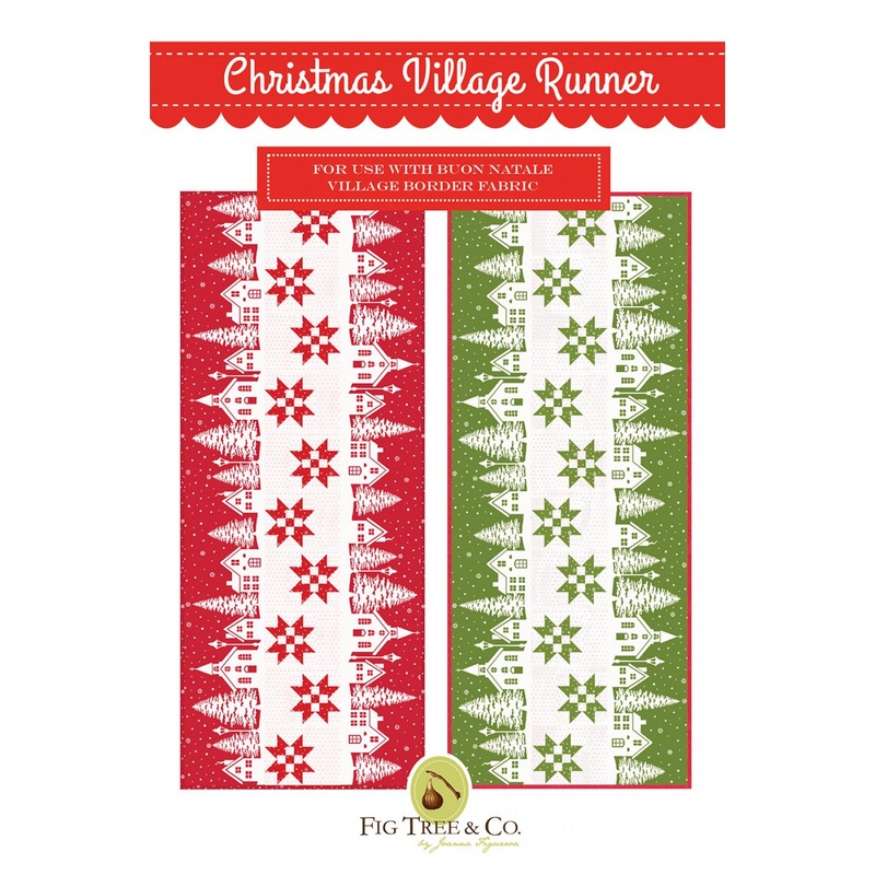 Christmas Village Runner Pattern by Joanna Figueroa for Fig Tree Quits
