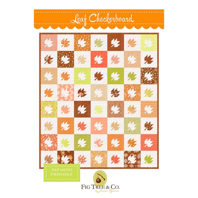Leaf Checkerboard Quilt Pattern by Fig Tree & Co.