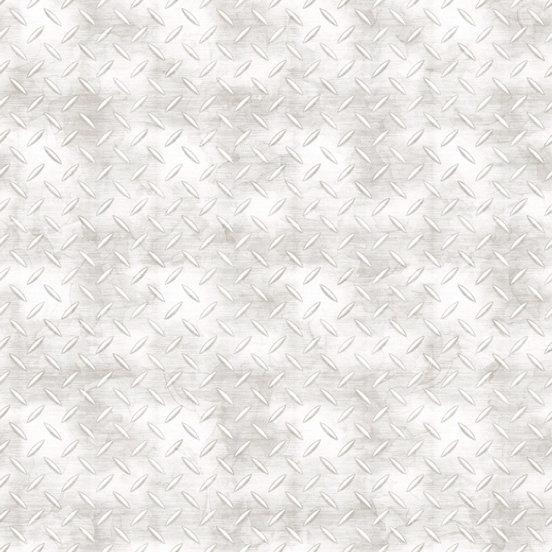 SALE American Heroes Police Metal Plate Texture 30685 White Z - - QT Fabrics - Metal - Quilting Cotton Fabric