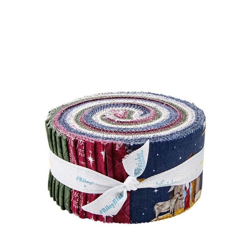 SALE Come Let Us Adore Him 2.5 Inch Rolie Polie Jelly Roll 40-Piece - Riley Blake Designs - Precut Bundle - Cotton Fabric