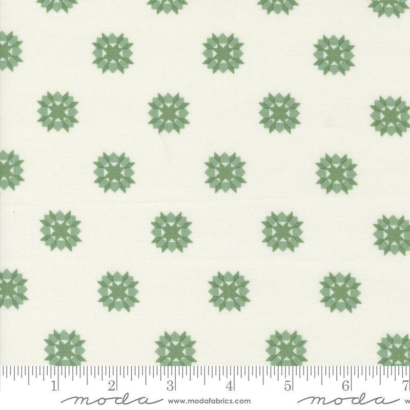 SALE Rosemary Cottage Blenders 55315 Cream Sage - Moda Fabrics - Floral Flowers - Quilting Cotton Fabric