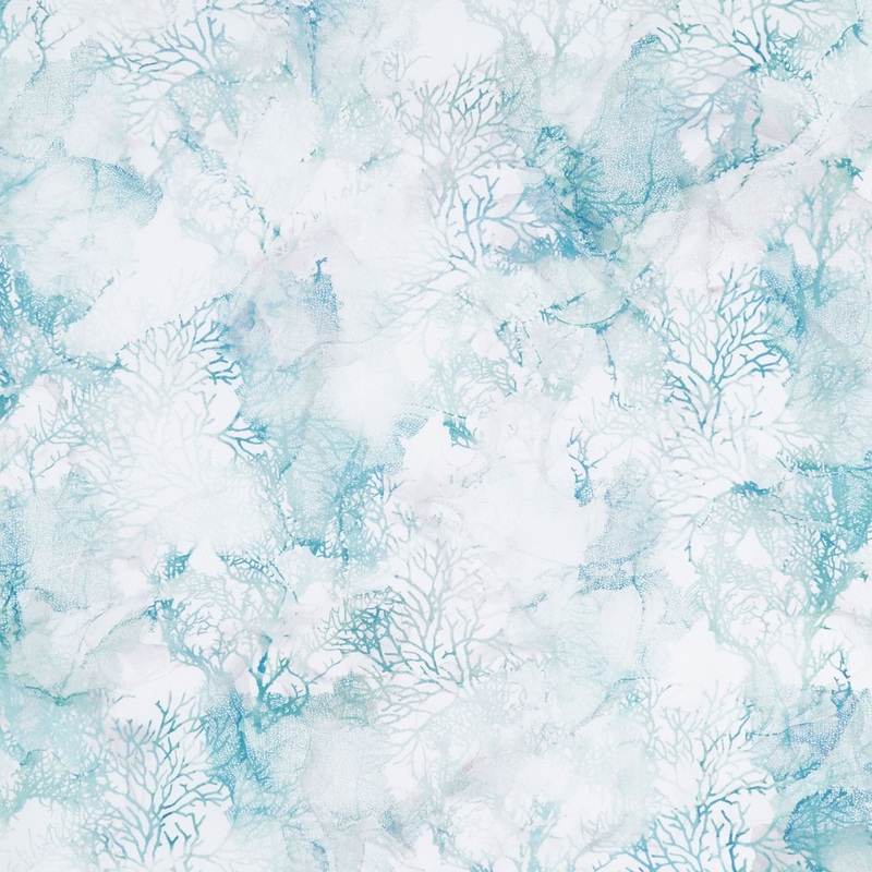 Sea Breeze - Coral Seafoam Yardage