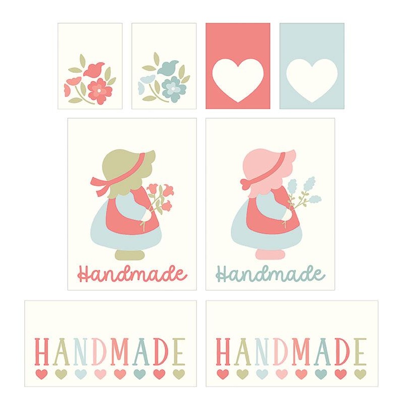 Sunbonnet Woven Quilt Labels by Heather Briggs for Moda Fabrics