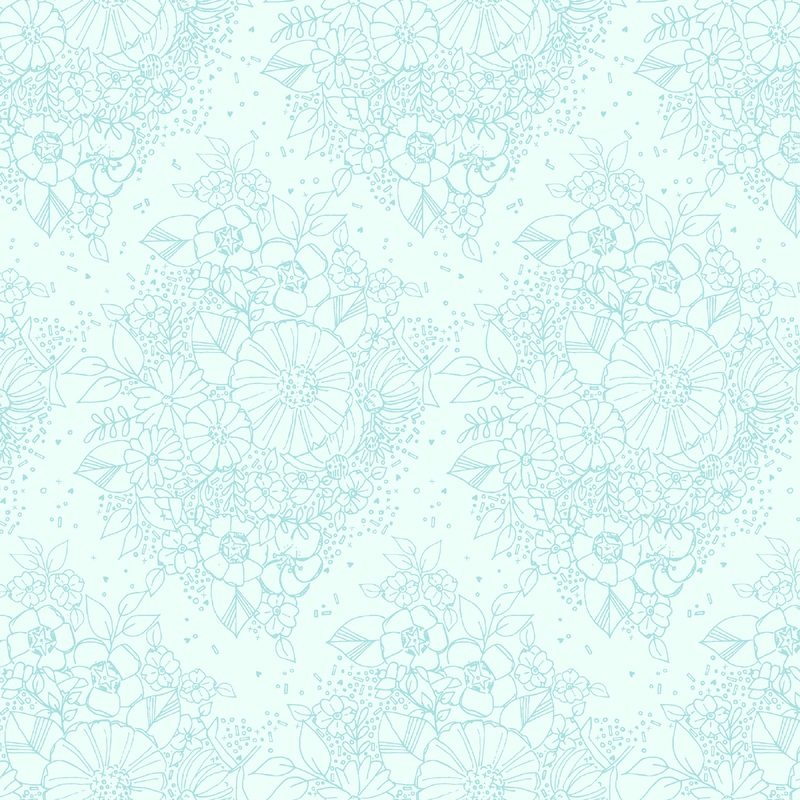 Sway by Kori Quilt Fabric - Butterfly Bait in Sea Glass Aqua - 54708-16