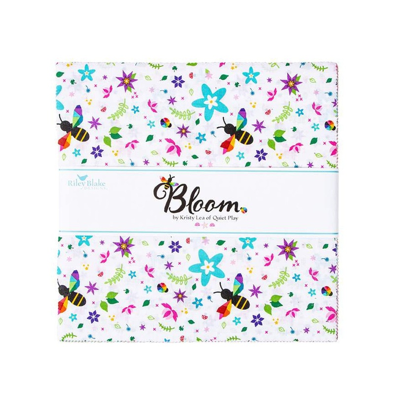 SALE Bloom Layer Cake 10" Stacker Bundle - Riley Blake Designs - 42-Piece Precut - Floral - Quilting Cotton Fabric