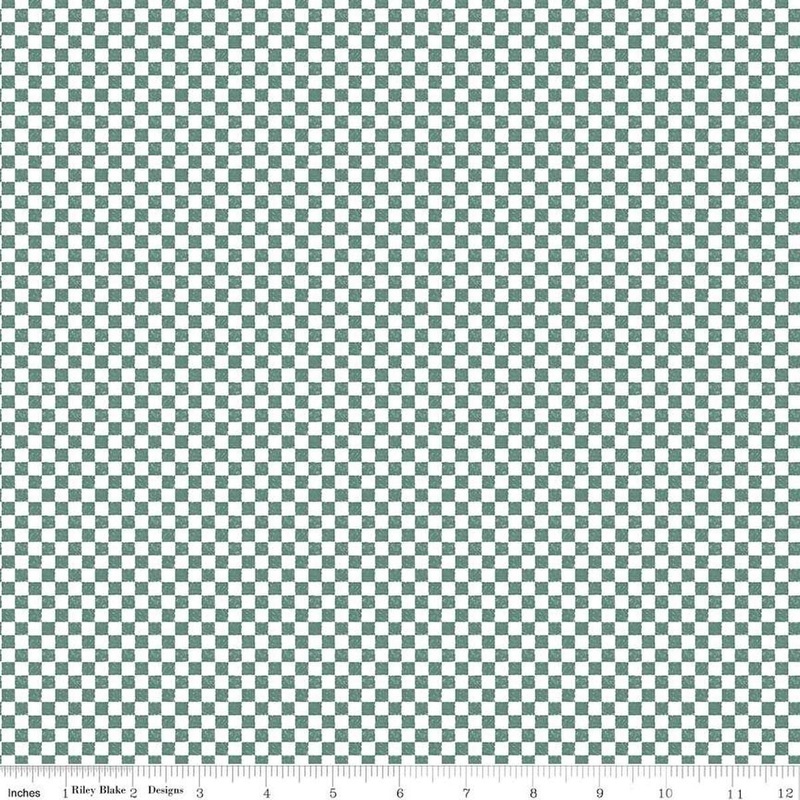 SALE Check Please! 1/4" Check C820 Lodge Pole - Riley Blake Designs - Checkered PRINTED Small Gingham - Quilting Cotton Fabric