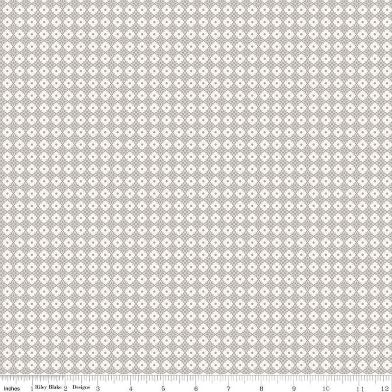 SALE Ink & Ivory Geometric C16915 Ivory - Riley Blake Designs - Squares Diamonds Lines Dots - Quilting Cotton Fabric