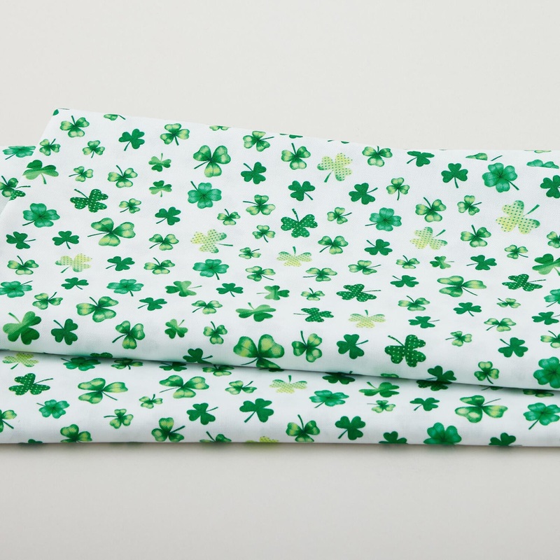 Shamrocks & Shenanigans - Little Shamrocks White 2 Yard Cut