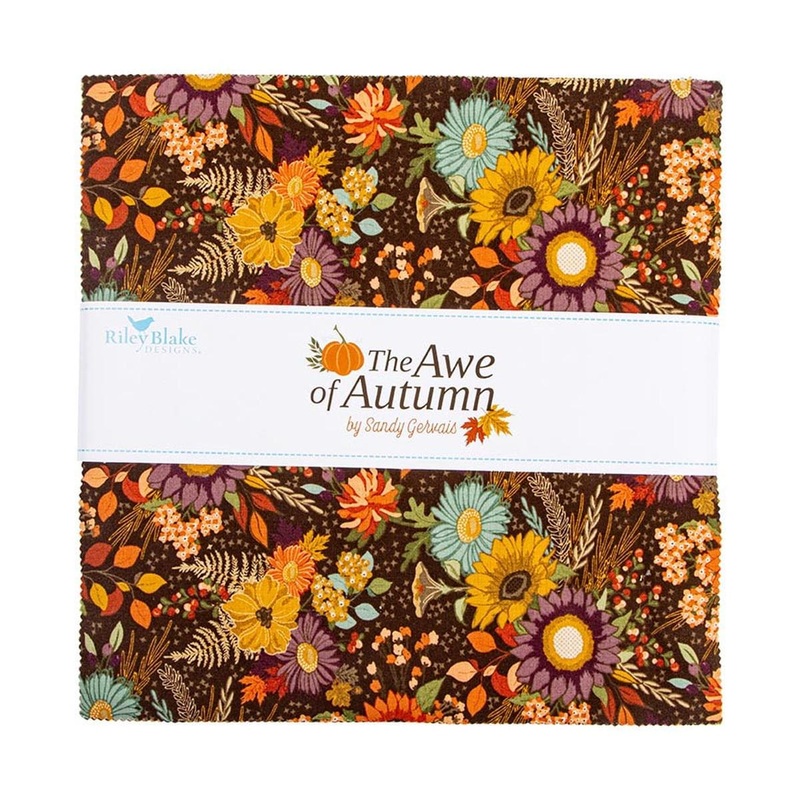 The Awe of Autumn Layer Cake 10" Stacker Bundle - Riley Blake Designs - 42-Piece Precut - Autumn Fall - Quilting Cotton Fabric