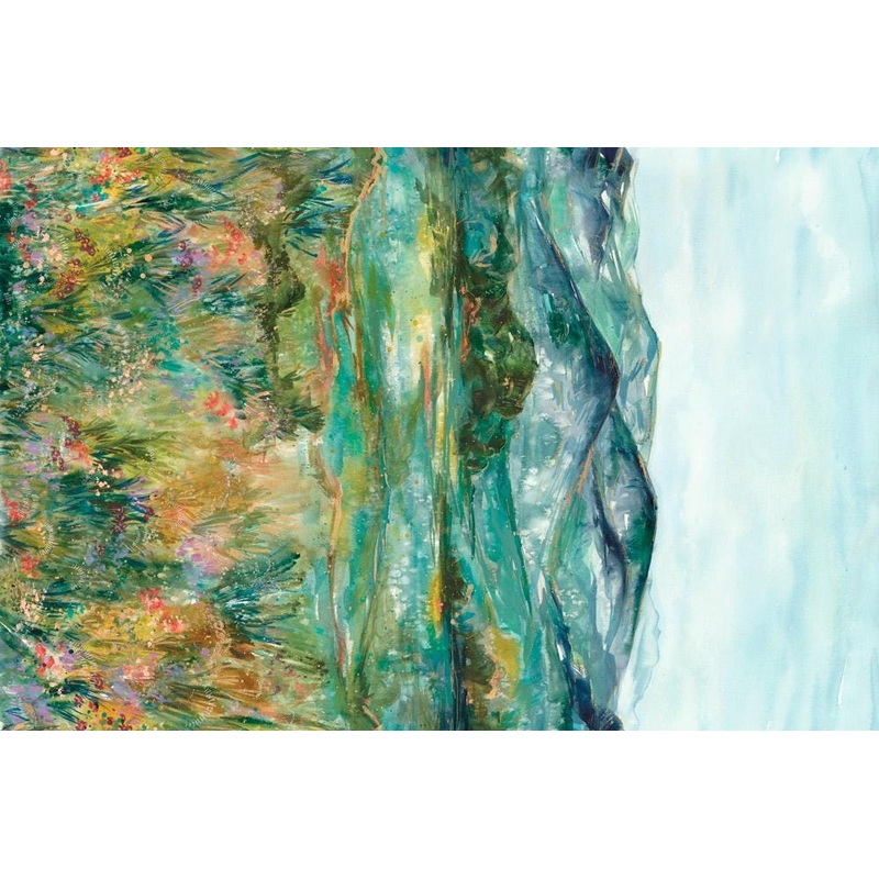 Wanderlust Landscape 39852 Mountains - Moda Fabrics - Mountains Flowers Floral - Quilting Cotton Fabric
