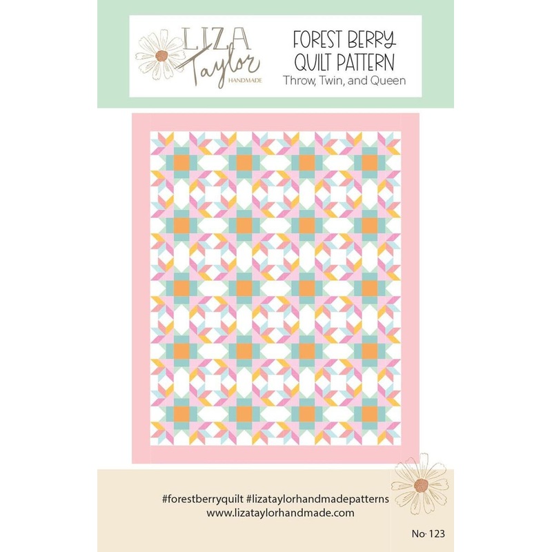 Handmade Forest Berry Quilt PATTERN P260 - Liza Taylor - Riley Blake Designs - INSTRUCTIONS Only - Star Blocks - Multiple Sizes