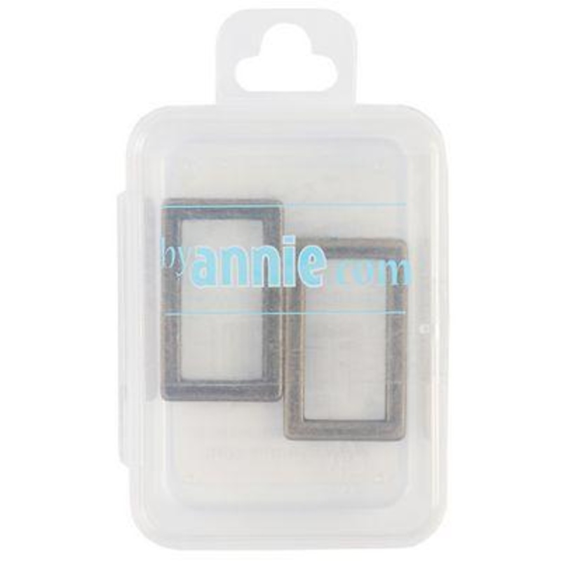 Rectangle Ring 1inch Antique Brass 2/pkg