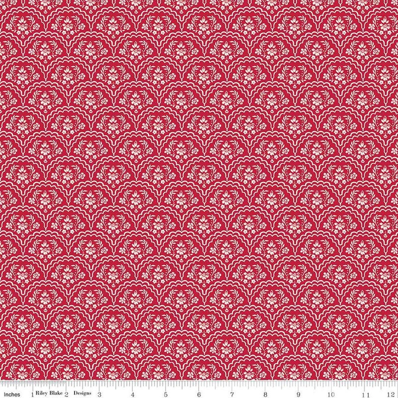 Red Delicious Strawberry Shortcake C15663 Red - Riley Blake Designs - Flowers Floral - Quilting Cotton Fabric