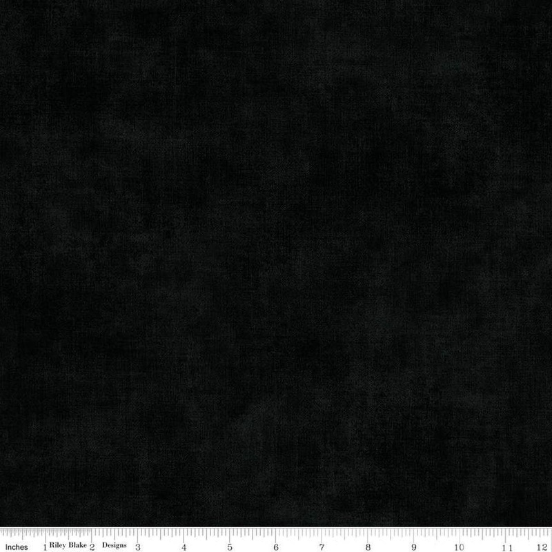 SALE Shades Black C200 - Riley Blake Designs - Semisolid Mottled - Quilting Cotton Fabric