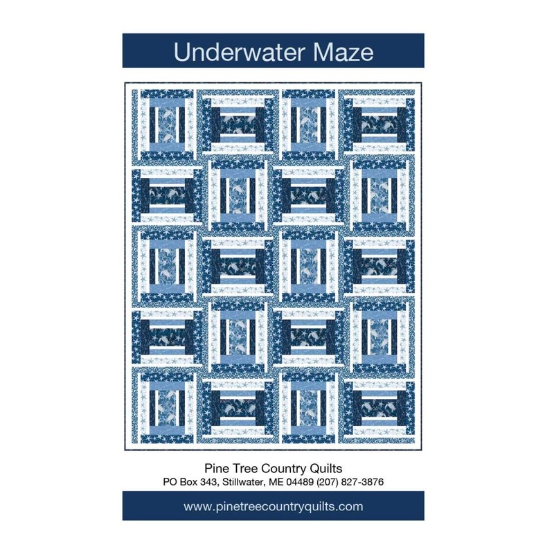 SALE Underwater Maze Quilt PATTERN P230 - Pine Tree Country Quilts - Riley Blake Design - INSTRUCTIONS Only