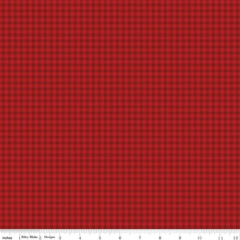 Sew in Love Gingham C16906 Red - Riley Blake Designs - Plaid Checkers Squares Lines Geometric - Quilting Cotton Fabric