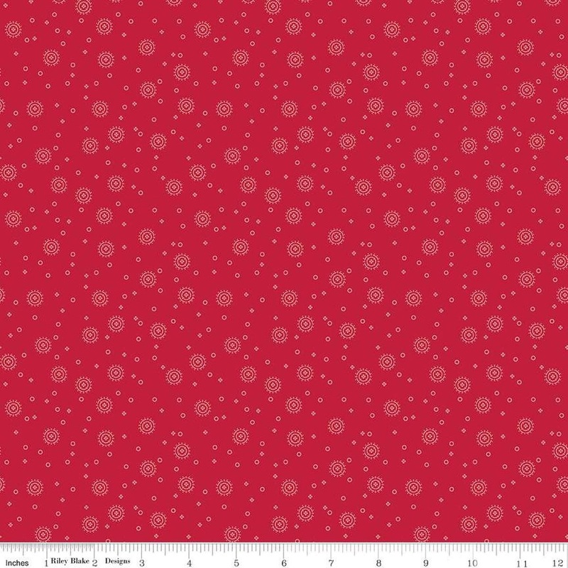 Red Delicious Cherry Soda C15665 Berry - Riley Blake Designs - Flowers Floral Geometric - Quilting Cotton Fabric