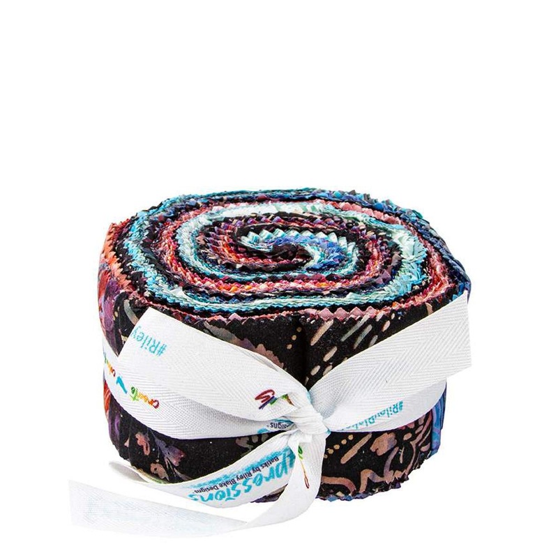 SALE Expressions Batiks Chalk & Charcoal 2.5 Inch Rolie Polie C Jelly Roll 40 pieces - Riley Blake - Precut Pre cut Bundle - Quilting Cotton