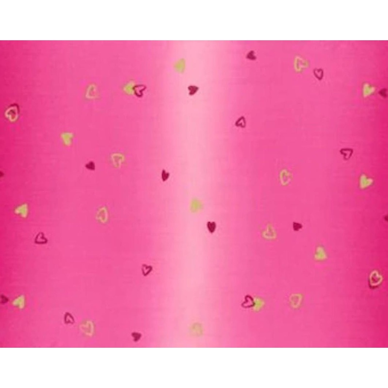 SALE I Heart Ombre METALLIC 10875 Pomegranate - Moda - Light to Darker Hot Pink with Gold SPARKLE Stars - Quilting Cotton Fabric