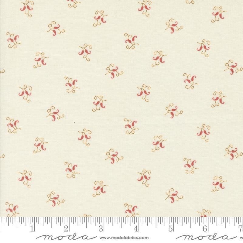 SALE Sandalwood Felicity 44388 Opal - Moda Fabrics - Dotted Swirls Abstract Leaves Petals - Quilting Cotton Fabric