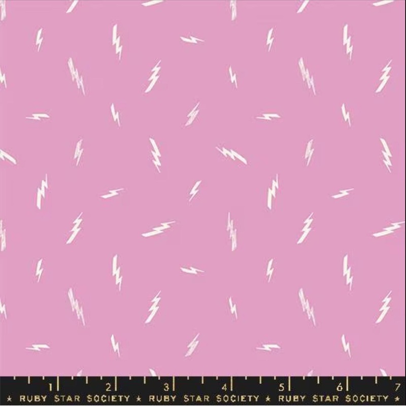 SALE Teddy & The Bears Bolts RS2107 Daisy - Moda Fabrics - Novelty Thunder Bolts - Quilting Cotton Fabric