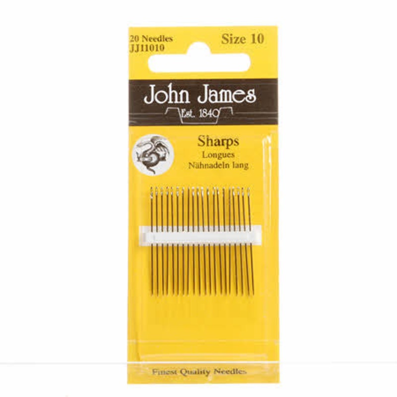 Sharps Hand Needles, size 10 - JJ110-10