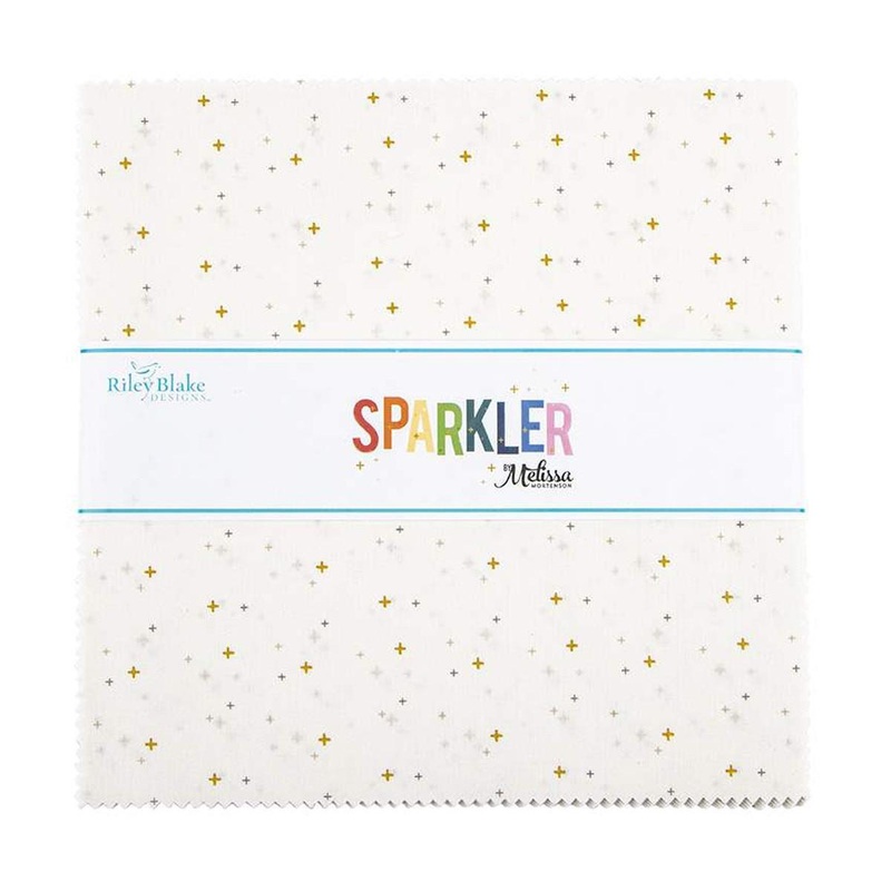 Sparkler White Layer Cake 10" Stacker Bundle - Riley Blake Designs - 42-Piece Precut - Floral Basic - Quilting Cotton Fabric