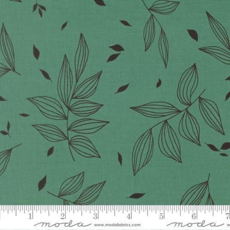 True to Hue Falling Leaves Composed Blue Plant Fabric - 11561 - Moda Fabrics Quilting Cotton Fabric