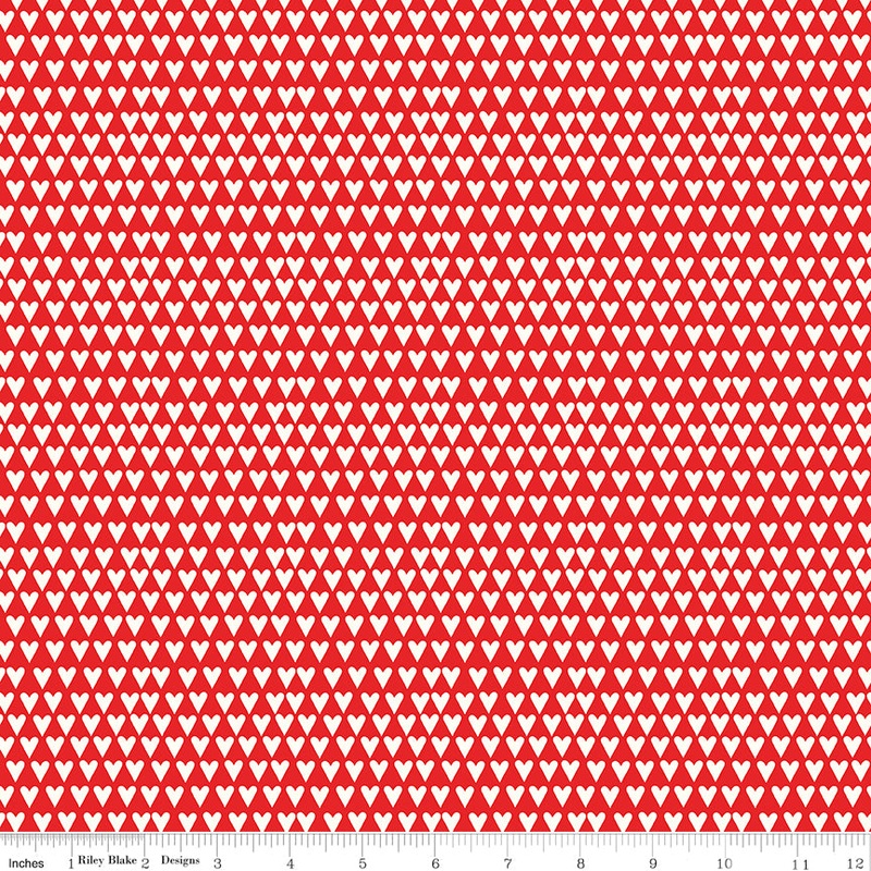 You & Me Red Hearts Yardage by Sandy Gervais for Riley Blake Designs