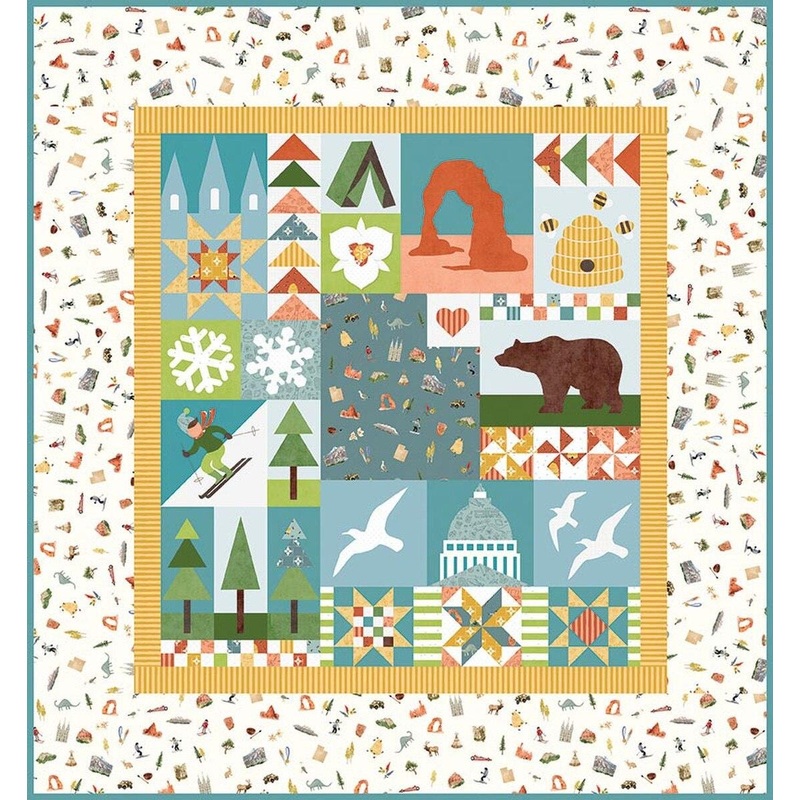 SALE Utah Boxed Quilt Kit State Monuments Pattern - Riley Blake Designs - Quilting Cotton Fabric