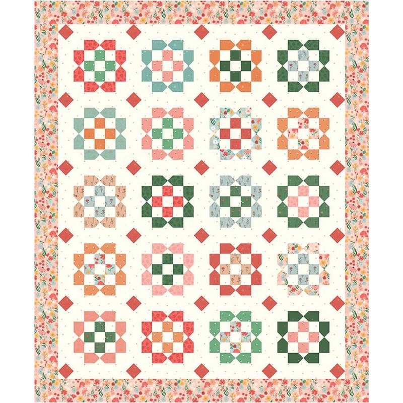 SALE Wildflowers Quilt PATTERN P156 - Amanda Niederhauser - Riley Blake - INSTRUCTIONS Only - Rolie Polie Friendly Pieced