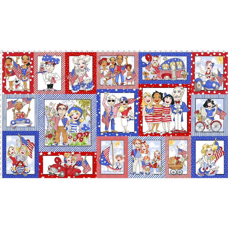 US Patriotic 24" Panel from Loralie Designs