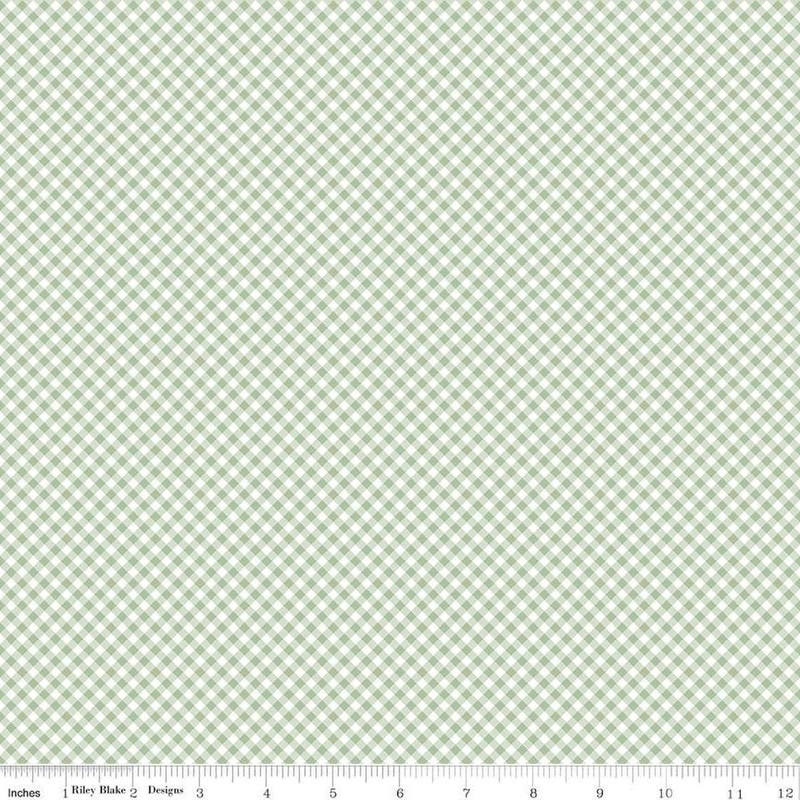 Baby Girl Gingham Green - Riley Blake Designs - Quilting Cotton Fabric