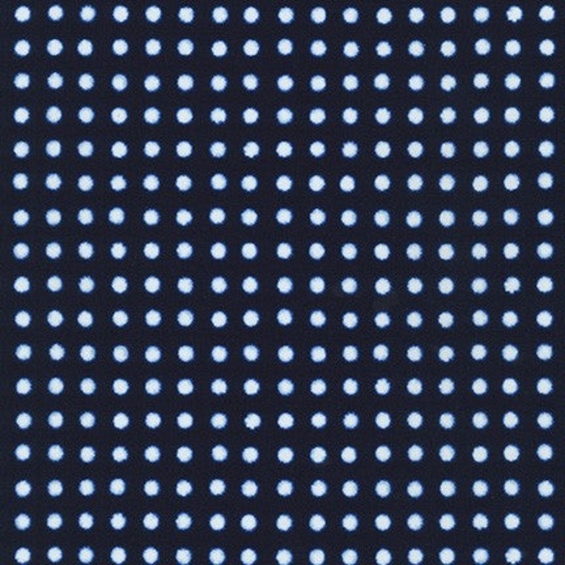Sevenberry Shibori Blues Quilt Fabric - Dots in Navy Blue - 850257 D3-4 - Imported from Japan