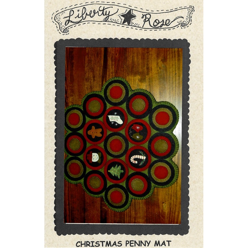 Christmas Penny Mat Wool Quilt Pattern - LR-CPM