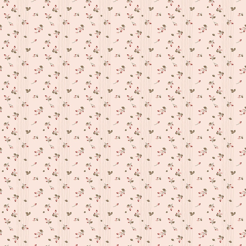 Renew by Gervais Pink Rosebuds Yardage by Sandy Gervais for Riley Blake Designs