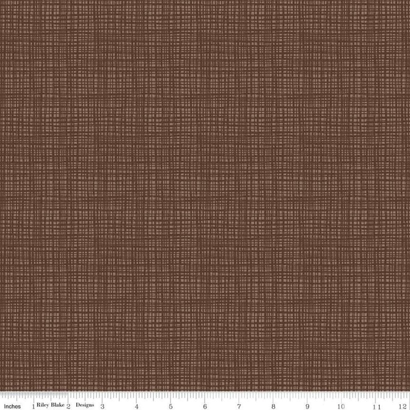 SALE Texture C610 Chocolate - Riley Blake Designs - Sketched Tone-on-Tone Irregular Grid Brown - Quilting Cotton Fabric